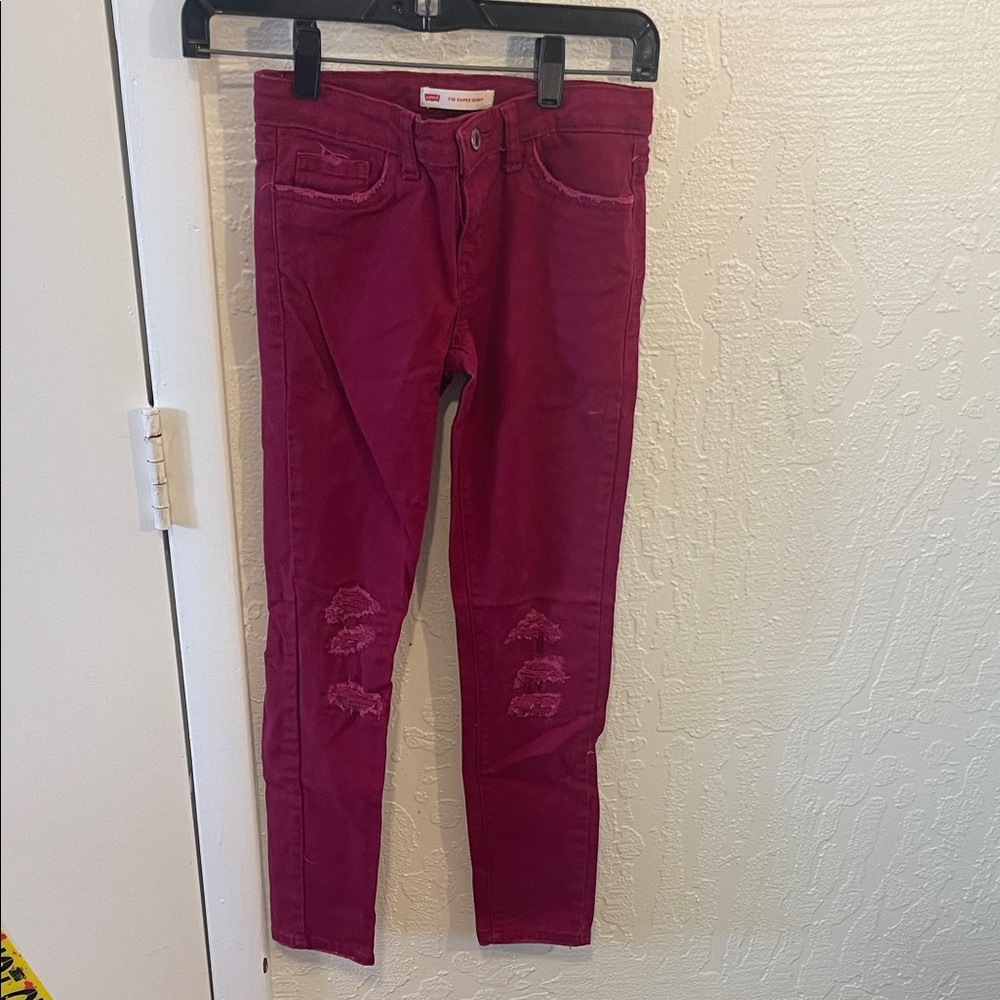 Levi's Girls Fuchsia Ankle Jeans
